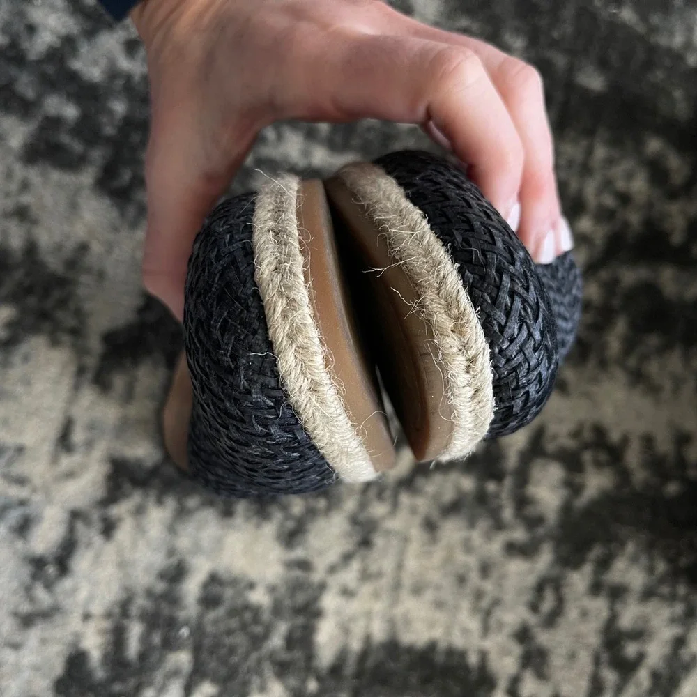 Paul Green Lori Espadrilles Sz 9 Black Woven Raffia Flats Comfortable Chic Beach